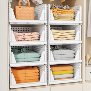 5-Pack Stackable Closet Storage Baskets – SNSLXH Foldable Organizer Set