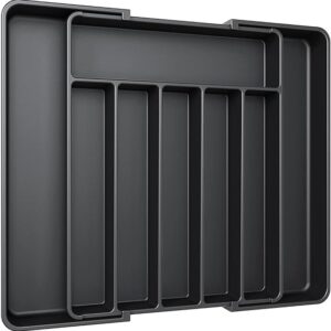 Expandable Silverware Drawer Organizer - Aujen 6-Compartment Utensil Tray