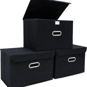 STOREONE Foldable Stackable Storage Bins with Front Doors