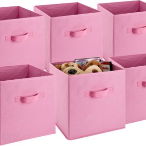 OrganizeHub Kids Toy Collapsible Storage Bin – Pink