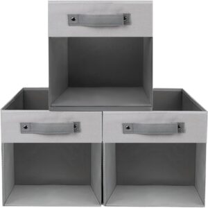 OrganizeHub Clear Window Collapsible Storage Box – 3 Pack