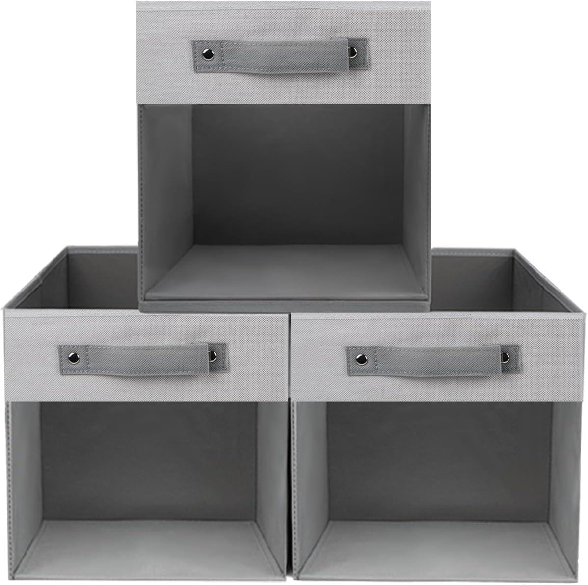 OrganizeHub Clear Window Collapsible Storage Box – 3 Pack