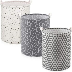 OrganizeHub Collapsible Laundry Hamper – Tall Round Design