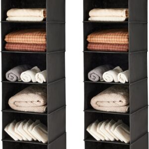 OrganizeHub Collapsible Closet Hanging Storage Box – 2 Pack