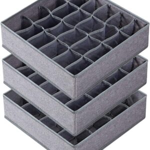 OrganizeHub Sock & Underwear Drawer Organizer – 32 Cell Set